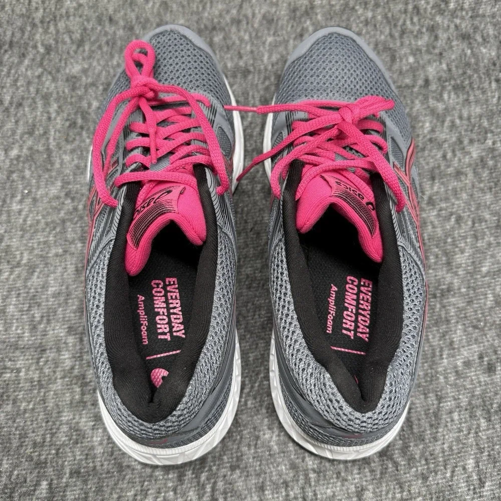 Asics Gel Contend 5 Running Shoes Womens Size 8.5 Grey Pink 1012A234 New